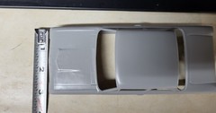 3d printed 1962 Ford Falcon Gasser stock hood model slot car body