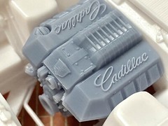 Resin Custom Cadillac LSA engine, Supercharged, for scale model cars, 1/24 1/25