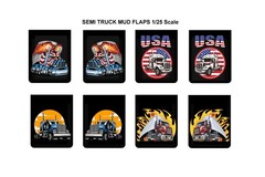 1/25 scale model semi truck mud flaps 1:25