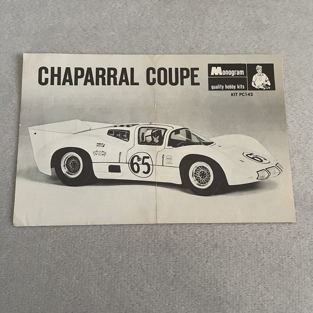 Monogram Chaparral Coupe Prototype Racer 1/24 Scale Model Kit INSTRUCTIONS Only