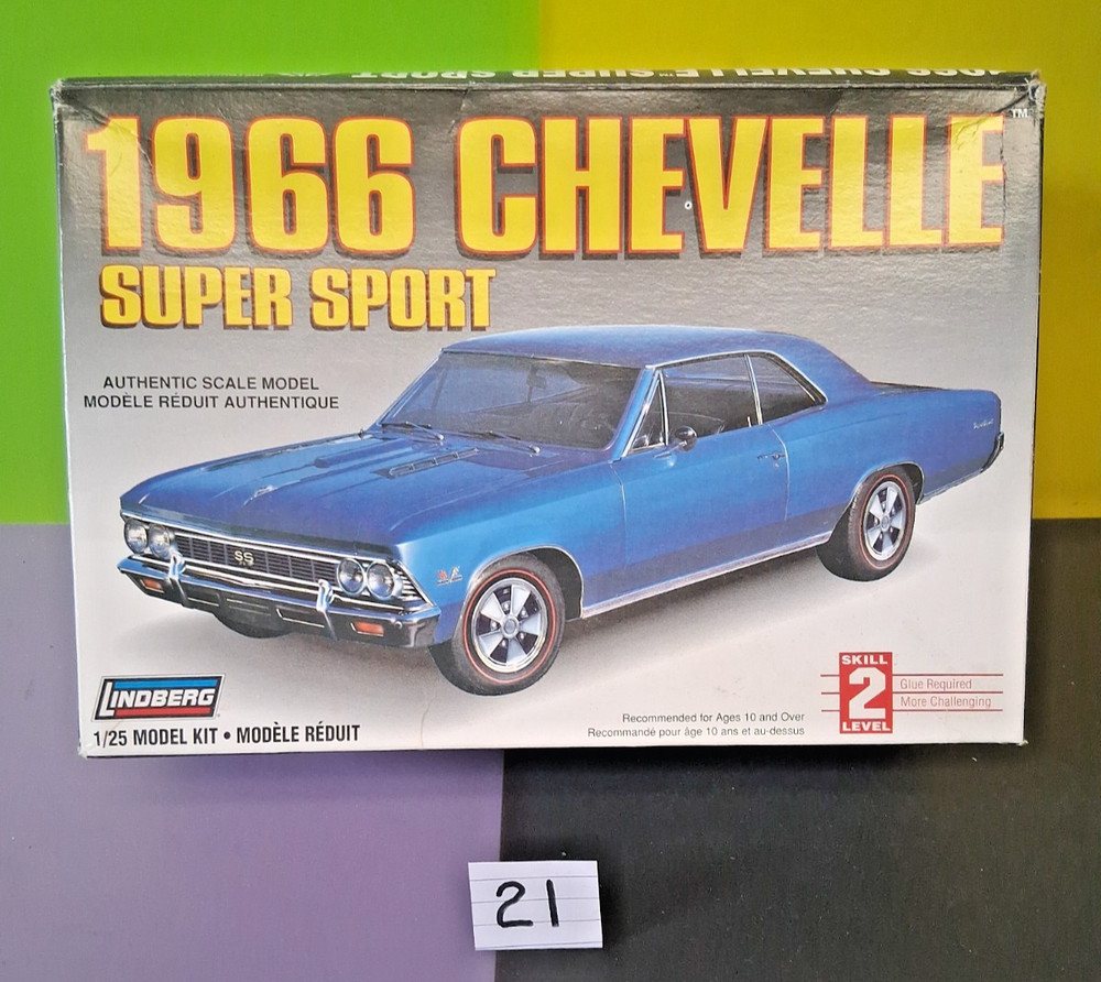 1966 Chevelle Super Sport Model Kit – Lindberg 1/25 – Open Box