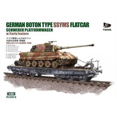 T-model #TK3501A 1/35 German 80T SSyms Schwerer platormwagen(Tank not included)
