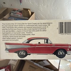 🚨Monogram🏆1957 Chevy🏆Hardtop 1/24 Model😎Cherry Red Finish Vintage