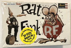 Revell Rat Fink Ed Big Daddy Roth Model Kit W/Patch Open Box Sealed Bag