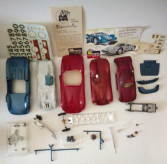 VTG MONOGRAM 1/24 SLOT CAR SCARAB RACING F1 FORMULA 1 W/BOX + EXTRA BODIES at