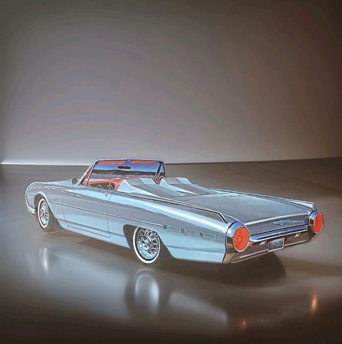 62 FORD THUNDERBIRD SPORTS ROADSTER TONNEAU COVER – AMT MODEL CAR KIT PARTS LOT