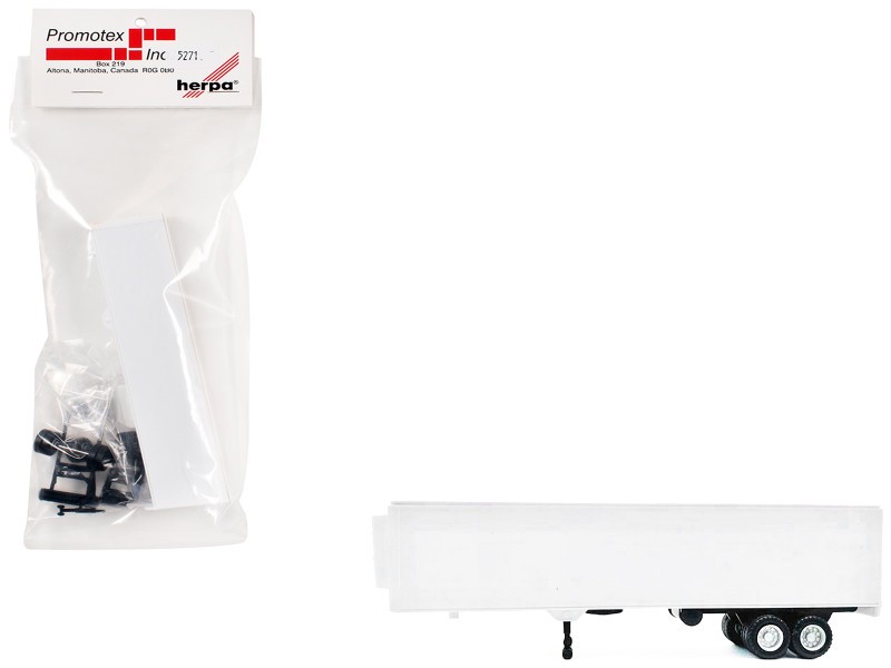 Promotex 005271W 1/87 40ft Refrigerated (Reefer) Trailer White (HO)