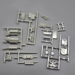 AMT 1/25 1969 Plymouth GTX Parts Kitbash Custom Drag Race Motor Setup Chrome
