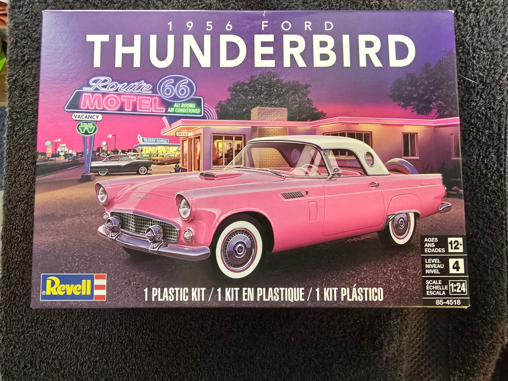 Revell 1956 Ford Thunderbird 1/24 Scale Plastic Model Car Kit 85-4518 NEW