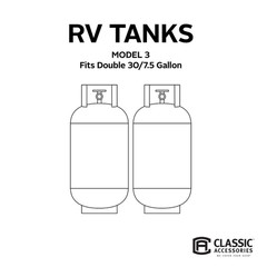 Overdrive 28 In. L X 12.5 In. W X 25 In. H RV Tank Cover Grey Double 30/7.5