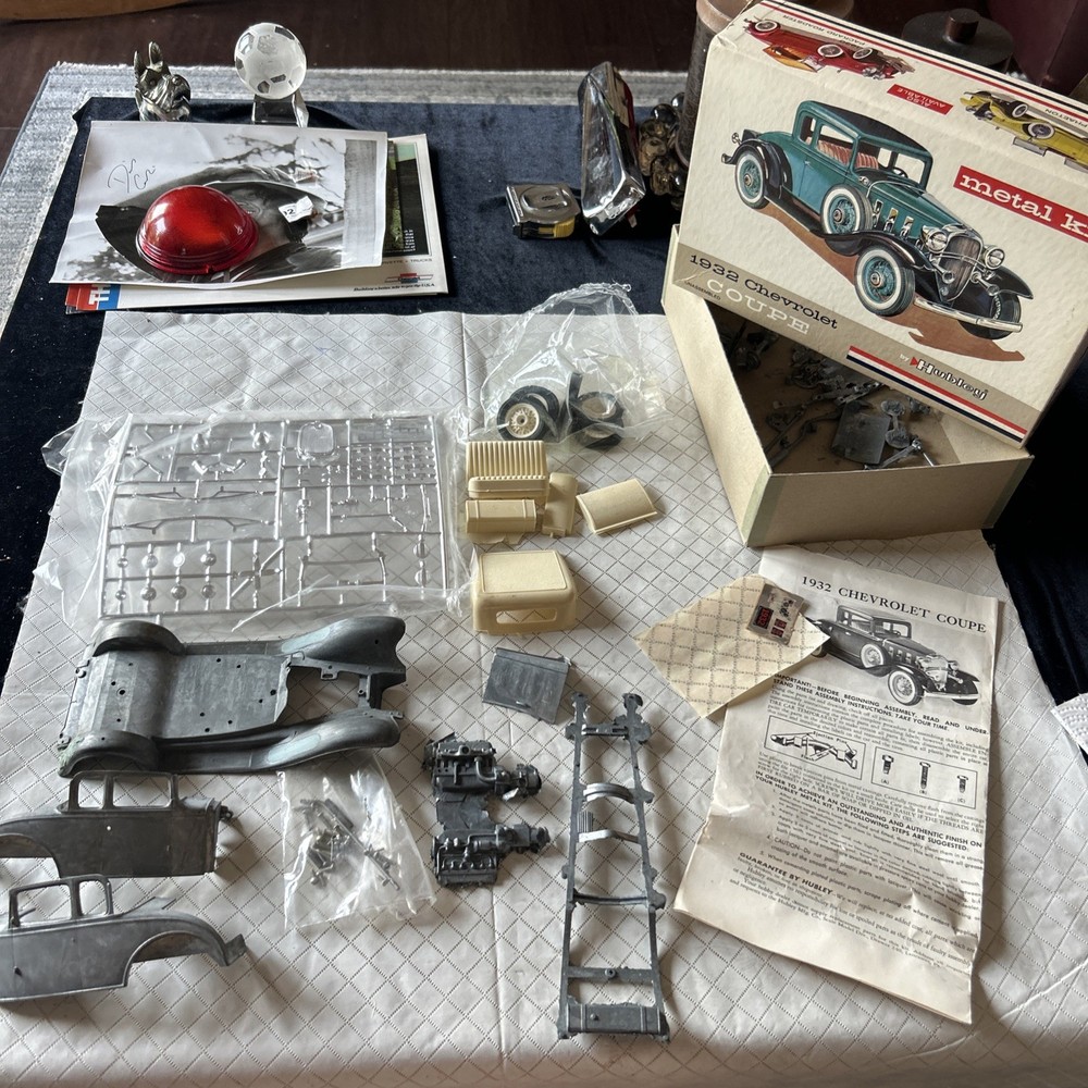 Vintage Hubley Metal Kit 1932 Chevrolet Coupe No. 4869 Parts