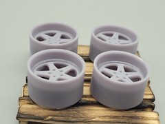 Stern face 2 19inch rims for 1/24 and 1/25 model cars, set of 4