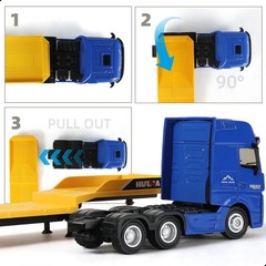 Toy Truck with Trailer 1:50 Diecast Metal Semi Trailer.Gift