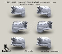 Live Resin 1/35 LRE-35042 US Army PASGT Helmet (Set 3)