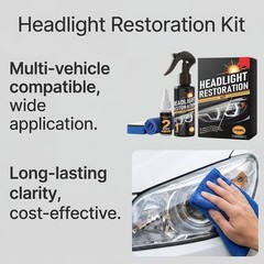 Toretark Headlight Restoration Kit – No-Sanding, Restore Yellowed, Foggy Headlig