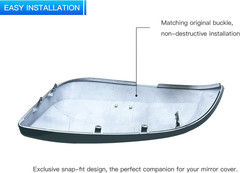 Passenger Right Side Mirror Cover Cap Compatible with Toyota Rav4 2013-2018 XLE/