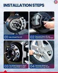KAX 6×5.5 Wheel Spacers 1/2 inch for Tacoma, 6 Lug Centric Spacers with 108mm