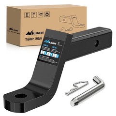 Nilight Trailer Hitch Ball Mount 4″ Drop, 3″ Rise, 1″ Ball Hole fits 2″ Receiver