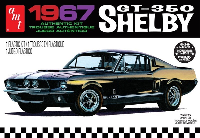 AMT 834M/12 – 1967 Ford Shelby GT-350 Plastic 1:25 Scale Model Kit NEW SEALED