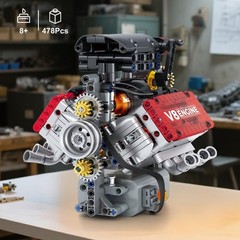 V8 Engine Model Kit with Battery Motor