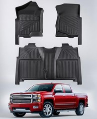 Car Floor Mats for Chevy Silverado & for GMC Sierra: 1500 Accessories Crewcab