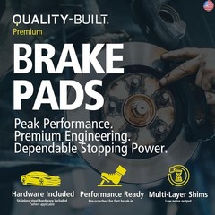 QUALITY-BUILT Premium Ceramic Rear Brake Pads 1001-1284C Compatible with