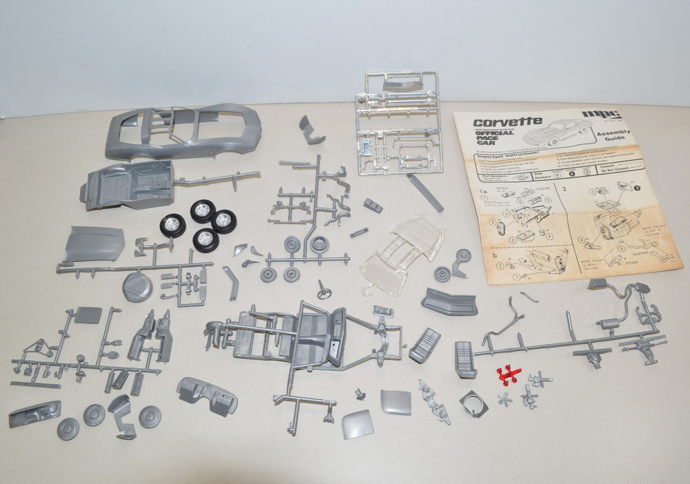 Vintage 1978 MPC INDIANAPOLIS CORVETTE OFFICIAL PACE CAR Junkyard Model Parts