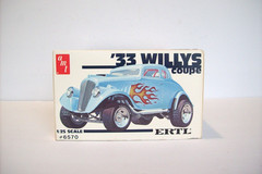 Vintage amt ’33 WILLYS Gasser Drag Car, Untouched, Missing 2 parts, 1/25, 1987!