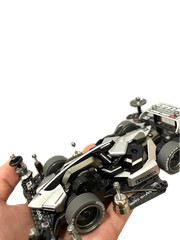 TAMIYA 4WD Racing Car FMA Chassis Custom Painted Black Silver Grey Mirror