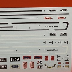 1969 Torino Cobra AMT Instructions Decals Accel STP Model Part 1:25 New 8