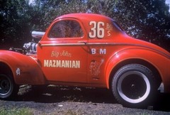 DECALS- Big John Mazmanian, 1st Willys Gasser. Nice!