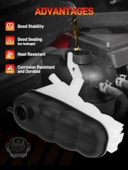 Engine Coolant Expansion Reservoir Tank 603-054 with Cap Plastic Whinte