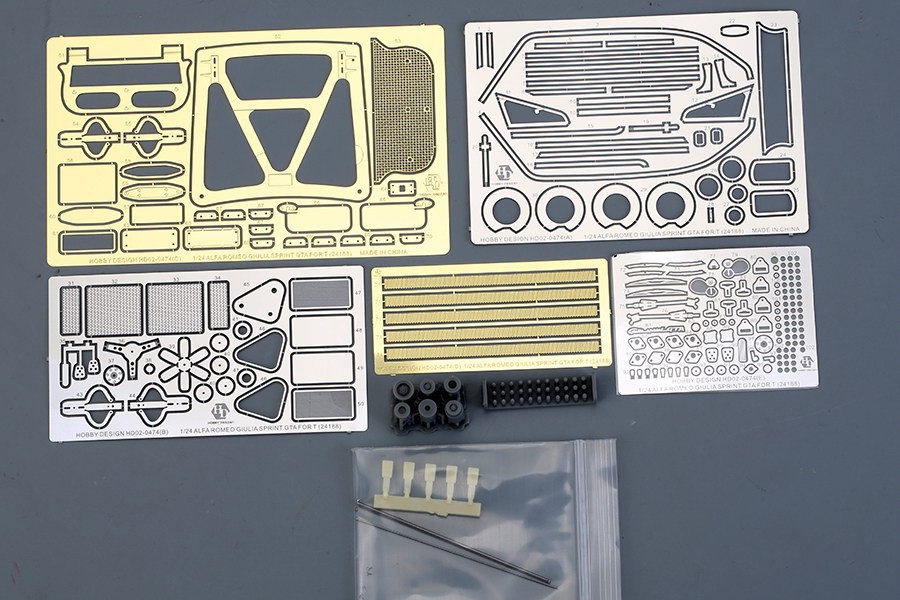 Hobby Design 1/24 Giulia Sprint GTA Detail-up Set for Tamiya kit #24188