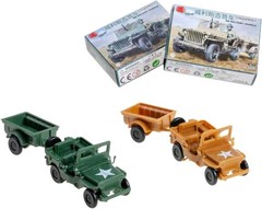 DIY 1:72 Scale Willys Jeep Model Kit – 2 Jeep Models & 20 Soldiers Included