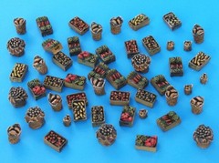 1/72 Scale Die-Cast Resin Model Assembled Kit Food Supplies Accessories Set