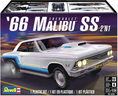 85-4520 1966 Chevy Malibu SS 2N1 Model Car Kit 1:24 Scale 92-Piece Skill Level 4