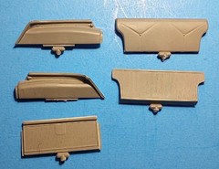 56 CHEVY NOMAD WAGON – SEATS CARGO AREA PARTS – REVELL 2489 – MODEL CAR KIT LOT