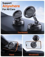 for MagSafe Car Mount[3600gf Strong Magnet & 89+LBS Suction Base]Vacuum Magne…