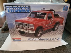 Vintage Monogram Trucks ’80 Ford Bronco 2 n 1 Kit # 85-7214 Factory Sealed!