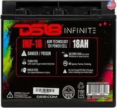DS18 INF-18 18 AH 750 Watt AGM Power Cell 12 Volt Battery – Maintenance Free –