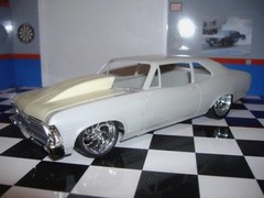 LEX’S SCALE MODELING Resin Outlaw Hood for ’72 Nova AMT* & 69 Nova Revell