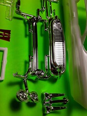 57 1957 Chevy Bel Air AMT 1/25 Hood Body Glass Chrome Bumper Grille Tail Light