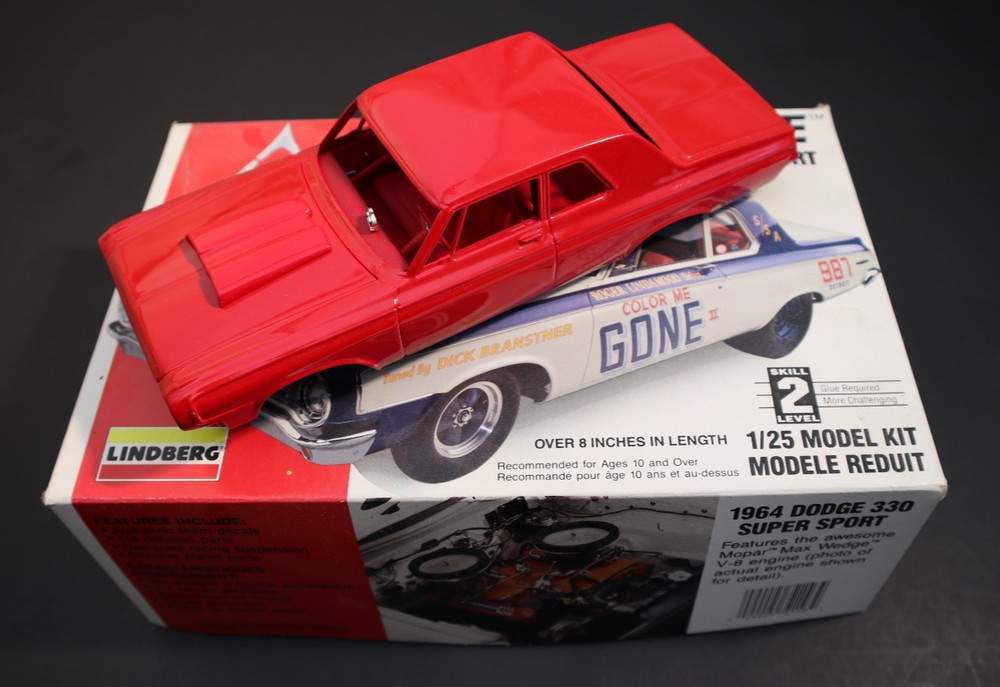 [ LINDBERG #72156 ] COLOR ME GONE 1964 Dodge 330 Super Sport 1:25 PAINT+BUILT