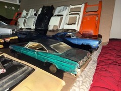 Lot Of 37 Vintage Junkyard Model Parts & Bodies Chargers ‘57 Chevy Impala Monte