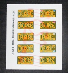 1975 – 1979 ARIZONA miniature LICENSE PLATES for 1/25 scale MODEL CARS—PLS READ