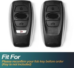 FEYOUN Key Fob Cover Compatible with Subaru Ascent BRZ Crosstrek Blue Gray