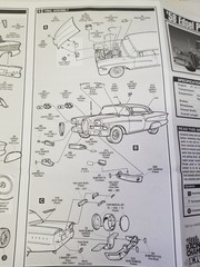 1958 Edsel Pacer TAILLIGHTS (bezels & lenses) from AMT 1:25 Model Kit 58