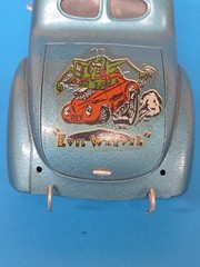 Vintage AMT 1940 Willys Coupe Gasser Built Up 1/25 Blue A/GS Evil Weevil Decal