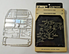 Vintage Revell Custom Car parts #C-1127 Tubular Chrome Roadster frame complete