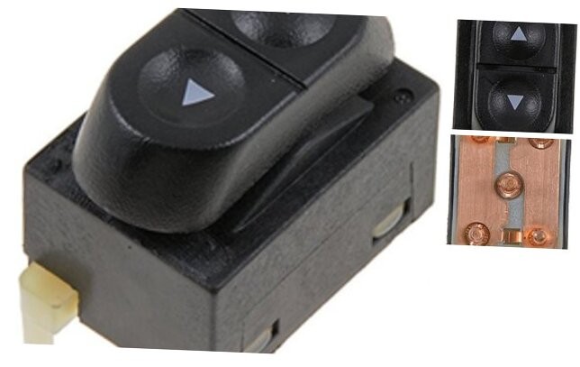 49252 Power Window Switch- Front Right and Rear Left/Right, 1 Button